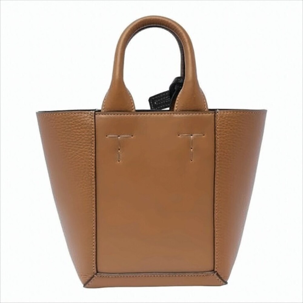 Tods Textured Leather Tote Bag With Detachable Strap - NWT - Picture 3 of 4